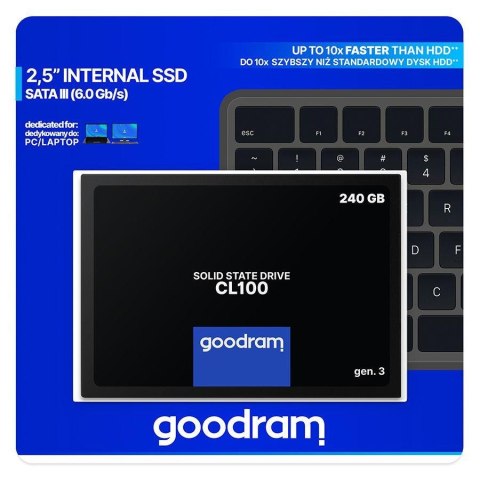 Goodram Dysk SSD GOODRAM CL100 240GB SATA III 2,5" GEN.3 (520/400) 7mm