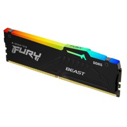 Kingston Pamięć DDR5 Kingston Fury Beast RGB 16GB (2x8GB) 5600MHz CL40 1,25V Czarna