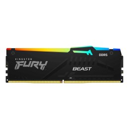 Kingston Pamięć DDR5 Kingston Fury Beast RGB 16GB (2x8GB) 6000MHz CL40 1,35V Czarna