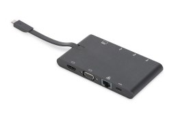 Digitus Stacja dokująca podróżna DIGITUS USB Typ C, 9-portów, 4K 30Hz