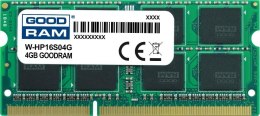 Goodram Pamięć SODIMM DDR3 GOODRAM 4GB 1600MHz ded. do HP (W-HP16S04G)