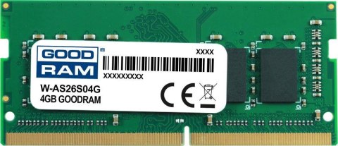 Goodram Pamięć SODIMM DDR4 GOODRAM 4GB 2666MHz ded. do ASUS (W-AS26S04G)
