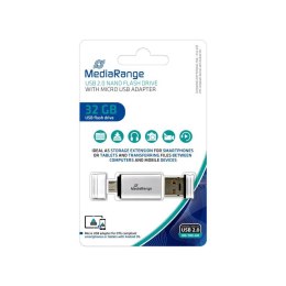 MediaRange Pendrive MediaRange MR932 32GB USB 2.0 + MicroUSB
