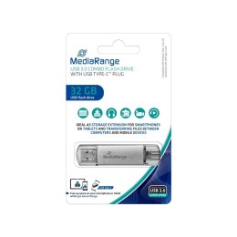 MediaRange Pendrive MediaRange MR936 32GB USB 3.0 + USB 3.0 Type-C