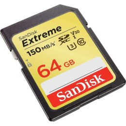 SanDisk Karta pamięci SDXC SanDisk EXTREME 64GB 150/60 MB/s V30 UHS-I U3