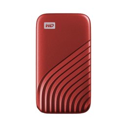 Western Digital Dysk zewnętrzny SSD WD My Passport 500GB USB 3.2 Type-C WDBAGF5000ARD-WESN Red