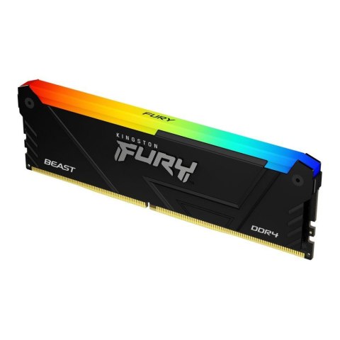 Kingston Pamięć DDR4 Kingston Fury Beast RGB 16GB (1x16GB) 1Gx8 3200MHz CL16 1,35V czarna