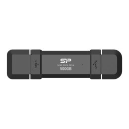 SILICON POWER Dysk zewnętrzny SSD Silicon Power DS72 500GB USB-A USB-C 1050/850 MB/s Czarny