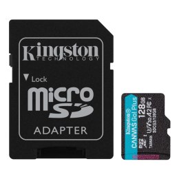 Kingston Karta pamięci Kingston microSD Canvas Go! Plus 128GB Class 10+ adapter