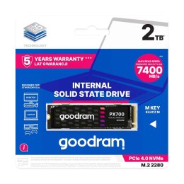 Goodram Dysk SSD GOODRAM PX700 2TB PCIe NVMe M.2 2280 (7400/6500) RETAIL