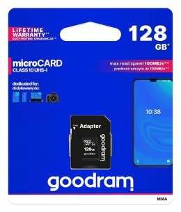 Goodram Karta pamięci microSDXC GOODRAM 128GB M1AA-1280R12 cl 10 UHS-I + adapter