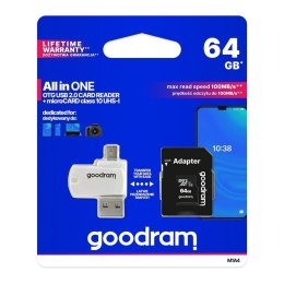 Goodram Karta pamięci microSDHC GOODRAM 64GB M1A4 UHS-I + Adapter