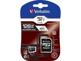VERBATIM Karta pamięci MicroSDXC Verbatim 128GB Class 10 + adapter