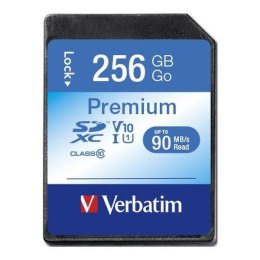 VERBATIM Karta pamięci SDXC Verbatim Premium U1 256GB (90 MB/s) Class 10 UHS-1 V10