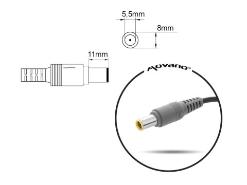 Zasilacz samochodowy Movano 20v 4.5a (8.0x5.5 pin) 90W do Lenovo Zasilacz samochodowy Movano 20v 4.5a (8.0x5.5 pin) 90W do Lenovo