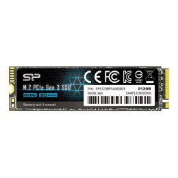 SILICON POWER Dysk SSD Silicon Power A60 512GB PCIe Gen3x4 NVMe (2200/1600 MB/s) 2280 BULK