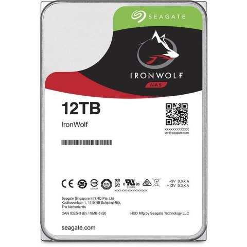 Seagate Dysk SEAGATE IronWolf™ ST12000VN0008 12TB 3,5" 7200 256MB SATA III NAS