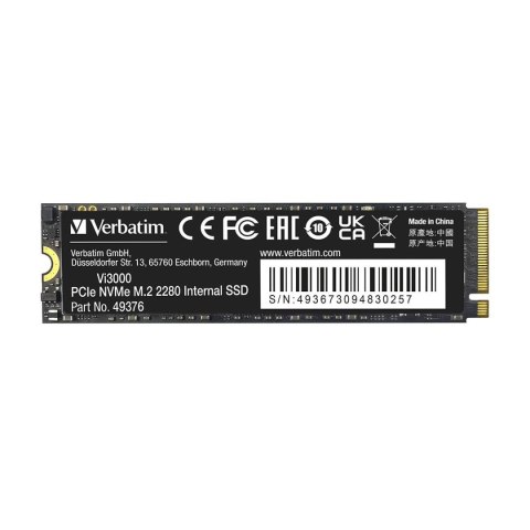 Verbatim Dysk SSD Verbatim Vi3000 2TB M.2 PCIe Gen3 NVME 2280 (3300/3000 MB/s)