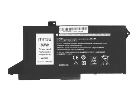 Bateria Mitsu do Dell Latitude 5420, 5520, Precision 3560 - 11.1V