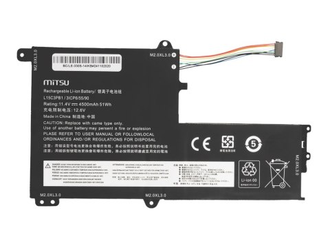 Bateria Mitsu do Lenovo IdeaPad 330S-14IKB, 330S-15ARR, Yoga 520