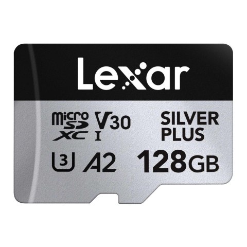 Lexar Karta pamięci Lexar microSDXC Silver Plus 128GB V30 UHS-I U3 A2 205/150MB/s