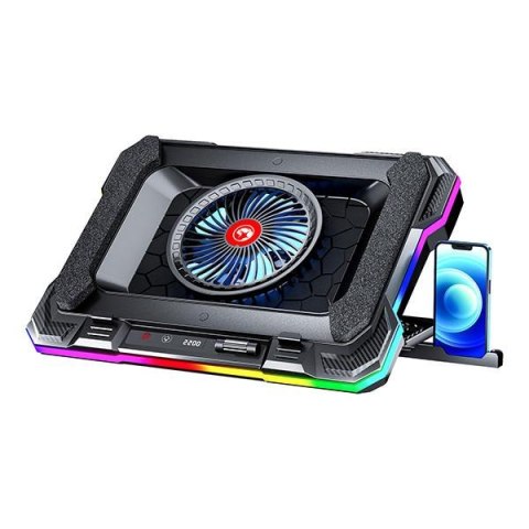 Marvo Podstawa chłodząca pod notebooka 19" Marvo ATLAS 43 HUB, RGB, regulacja wysokości Marvo Podstawa chłodząca pod notebooka 19" Marvo ATLAS 43 HUB, RGB, regulacja wysokości