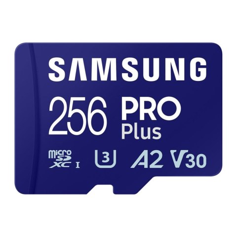SAMSUNG Karta pamięci Samsung PRO Plus (2023) microSDXC 256GB (180/130 MB/s) U3 A2 V30 + adapter SAMSUNG Karta pamięci Samsung PRO Plus (2023) microSDXC 256GB (180/130 MB/s) U3 A2 V30 + adapter