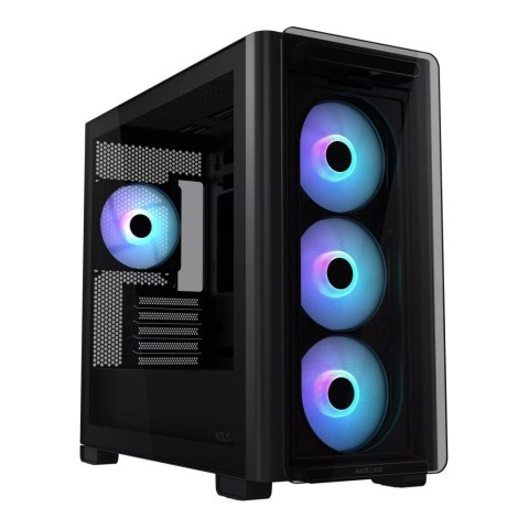 Asus Obudowa Asus A23 PLUS TG ARGB BLACK mATX z oknem bez zasilacza