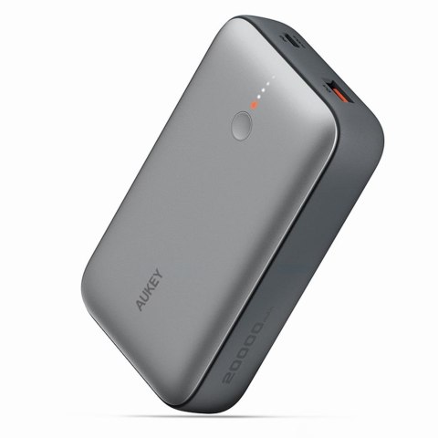 Aukey Powerbank Aukey PB-Y57 20 000 mAh, USB-C 22,5W, USB-A, mini, szary