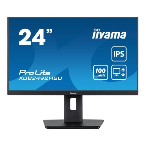 IIYAMA Monitor iiyama 23,8" ProLite XUB2492HSU-B6 IPS FHD 100Hz HDMI DP HUB głośniki