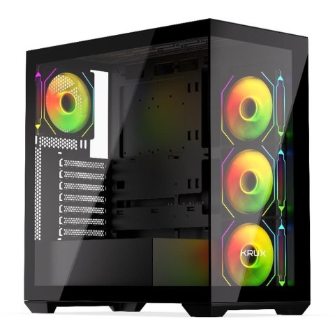 COOLING.PL Obudowa Krux Exo ATX RGB z oknem bez zasilacza czarna