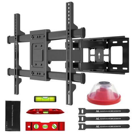 Maclean Uchwyt do TV Maclean MC-789, max VESA 600x400, 32-85", 60kg, reg.kąta w pionie i poziomie, profil 65-390mm, czarny