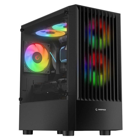 Rampage Obudowa Rampage Lyra Mesh PC Mid-T 3x wentylator RGB czarna