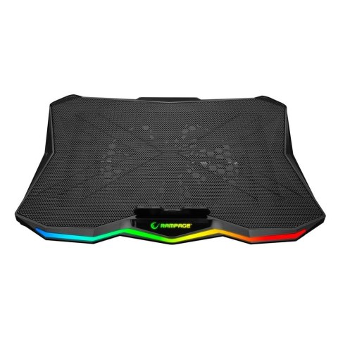 Rampage Podstawka chłodząca Rampage AD-RC8 pod laptop 15-17", RGB, regulowana