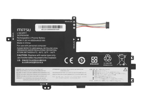 Bateria Mitsu do Lenovo IdeaPad C340-15IIL, S340-15IIL