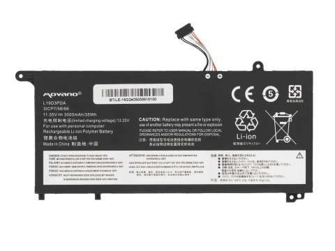 Bateria Movano do Lenovo ThinkBook 14 G2 G3 G4, 15 G2 G3 G4