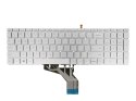 Klawiatura laptopa do HP 250 G7, 255 G7, 15-DA, 15-DB - srebrna (podświetlenie)