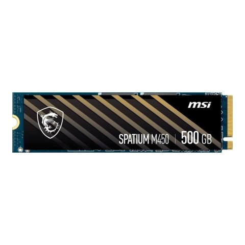 MSI Dysk SSD MSI SPATIUM M450 V1 500GB PCIe 4.0 NVMe 1.4 M.2 2280 (3000/2000 MB/s) 3D NAND