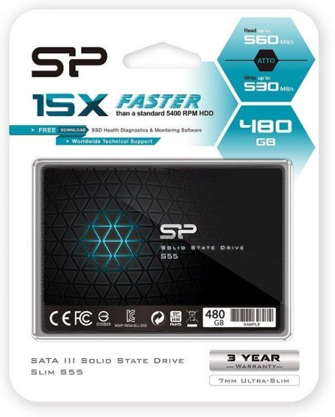 Silicon Power Dysk SSD Silicon Power S55 480GB 2.5" SATA3 (500/450) 7mm