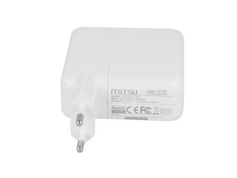 Zasilacz Mitsu 67W USB type C USB-C (white)