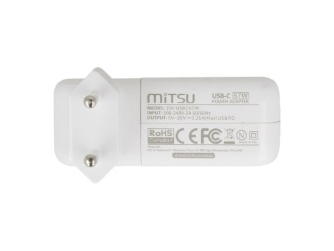 Zasilacz Mitsu 67W USB type C USB-C (white)