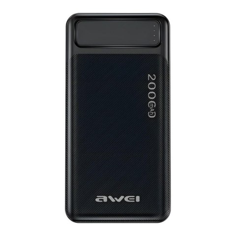 AWEI Powerbank Awei P6K 20000mAh 2xUSB 1xUSB-C 1xmicroUSB czarny