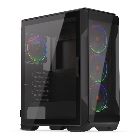 COOLING.PL Obudowa KRUX Heko ARGB ATX, z oknem, bez zasilacza, czarna