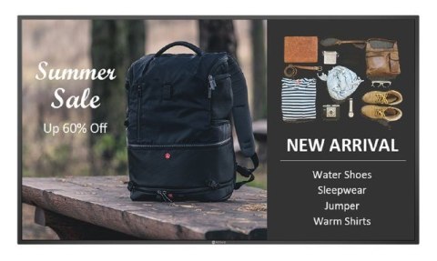 AG NEOVO MONITOR 65 QM-6502 4K 4000:1 24/7 ,RS232, RJ45, Anti-Burn-In, USB-play