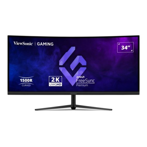 VIEWSONIC EUROPE Monitor ViewSonic 34" VX3418C-2K Gaming Monitor VA UWQHD 180Hz 2xHDMI 2xDP głośniki