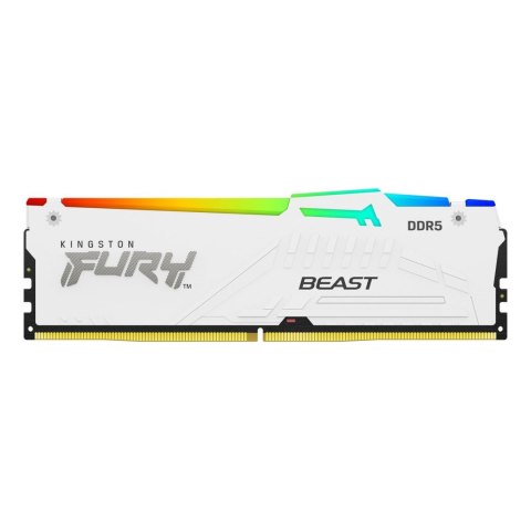 Kingston Pamięć DDR5 Kingston FURY Beast RGB 16GB (1x16GB) 6400MHz CL32 1,4V White EXPO