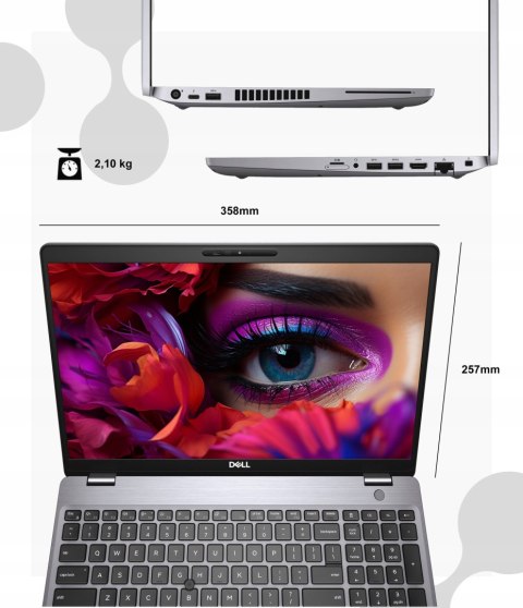 Laptop Dell Latitude 5511 i5 32GB RAM 1TB SSD 15,6" Full HD powystawowy