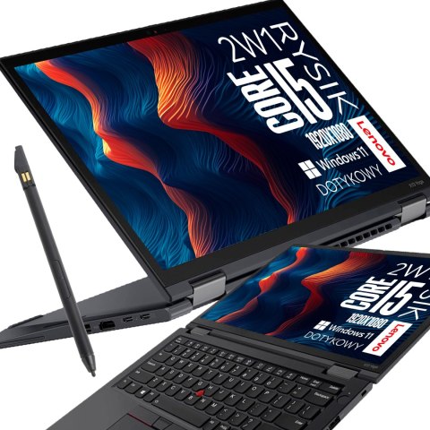 Laptop z RYSIKIEM Lenovo ThinkPad X13 Yoga G2 Tablet DOTYKOWY i5 16gb 256gb