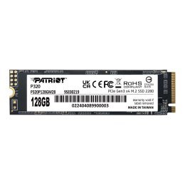 Patriot Memory Dysk SSD Patriot P320 128GB M.2 2280 PCIe Gen3 x4 NVMe (1600/1000 MB/s)