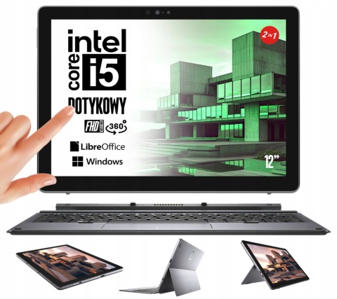 Laptop Dell Latitude 7210 2w1 i5 16GB RAM 2TB SSD 12" dotykowy Full HD powystawowy